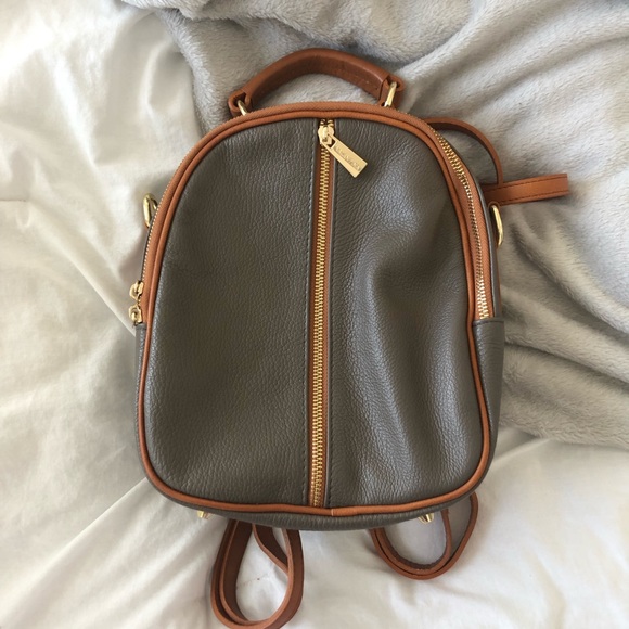 Valentina Handbags - Made In Italy Valentina leather mini backpack with dual zippers